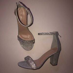 Sparkly Silver Heels